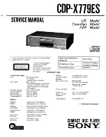 Sony CDP-X779ES Service Manual preview