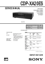 Preview for 1 page of Sony CDP-XA20ES Service Manual