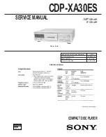 Предварительный просмотр 1 страницы Sony CDP-XA30ES Service Manual