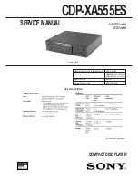 Sony CDP-XA555ES Service Manual preview