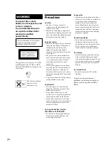 Preview for 2 page of Sony CDP-XB630 Operating Instructions Manual