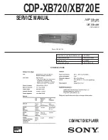 Предварительный просмотр 1 страницы Sony CDP-XB720 Service Manual