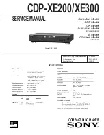Sony CDP-XE200 Service Manual preview