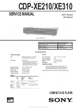 Sony CDP-XE210 Service Manual предпросмотр