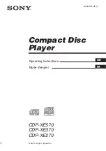 Sony CDP-XE270 - Compact Disc Player Operating Instructions Manual preview