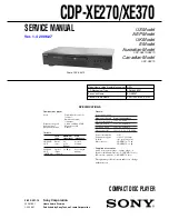 Sony CDP-XE270 - Compact Disc Player Service Manual preview