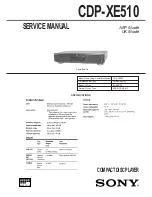 Sony CDP-XE510 Service Manual preview