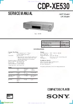 Sony CDP-XE530 Service Manual preview
