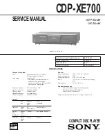 Sony CDP-XE700 Service Manual preview