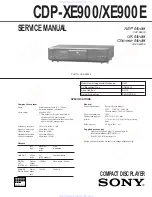 Sony CDP-XE900 Service Manual preview