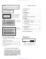 Preview for 2 page of Sony CDP-XE900 Service Manual