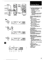 Preview for 13 page of Sony CDPCX100 Operating Instructions Manual