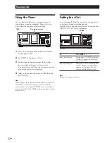 Предварительный просмотр 22 страницы Sony CDPCX455 - 400 Disc MegaStorage CD Changer Operating Instructions Manual