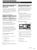 Предварительный просмотр 23 страницы Sony CDPCX455 - 400 Disc MegaStorage CD Changer Operating Instructions Manual