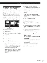 Предварительный просмотр 27 страницы Sony CDPCX455 - 400 Disc MegaStorage CD Changer Operating Instructions Manual