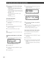 Предварительный просмотр 28 страницы Sony CDPCX455 - 400 Disc MegaStorage CD Changer Operating Instructions Manual