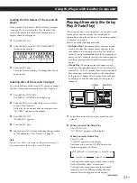 Предварительный просмотр 31 страницы Sony CDPCX455 - 400 Disc MegaStorage CD Changer Operating Instructions Manual