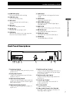 Preview for 7 page of Sony CDR-W33 Operating Instructions Manual