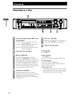 Preview for 10 page of Sony CDR-W33 Operating Instructions Manual