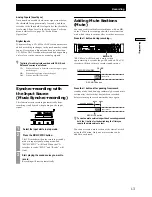 Preview for 13 page of Sony CDR-W33 Operating Instructions Manual