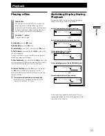 Preview for 23 page of Sony CDR-W33 Operating Instructions Manual