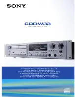 Sony CDR-W33 Specifications предпросмотр