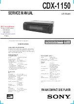 Sony CDX-1150 - Compact Disc Player Service Manual preview