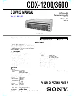 Sony CDX-1200 - Fm/am Compact Disc Player Service Manual preview