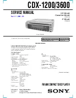 Preview for 1 page of Sony CDX-1200 - Fm/am Compact Disc Player Service Manual