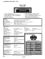 Sony CDX-1300 - Fm/am Compact Disc Player Specifications preview