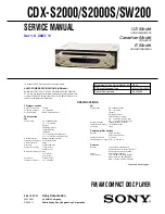 Sony CDX-2000S Service Manual preview