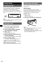 Preview for 4 page of Sony CDX-20W Operating Instructions Manual