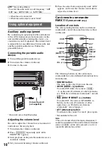 Preview for 10 page of Sony CDX-20W Operating Instructions Manual