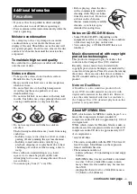 Preview for 11 page of Sony CDX-20W Operating Instructions Manual