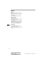 Preview for 2 page of Sony CDX-2100 Operating Instructions Manual