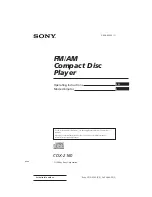 Sony CDX-2160 Operating Instructions Manual preview