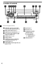 Preview for 4 page of Sony CDX-2250 - Cd Changer Operating Instructions Manual