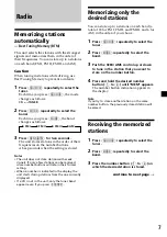 Preview for 7 page of Sony CDX-2250 - Cd Changer Operating Instructions Manual