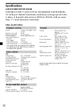 Preview for 12 page of Sony CDX-2250 - Cd Changer Operating Instructions Manual