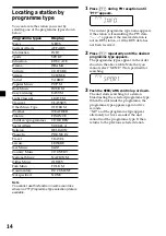 Preview for 14 page of Sony CDX-2500R Operating Instructions Manual