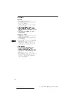 Предварительный просмотр 2 страницы Sony CDX-3002 Operating Instructions Manual