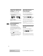 Предварительный просмотр 8 страницы Sony CDX-3002 Operating Instructions Manual