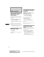 Предварительный просмотр 8 страницы Sony CDX-3160 Operating Instructions Manual