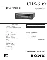 Sony CDX-3167 Service Manual preview