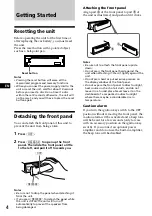 Предварительный просмотр 4 страницы Sony CDX-3170 Operating Instructions Manual