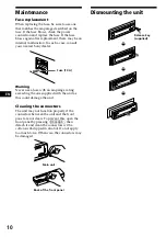 Предварительный просмотр 10 страницы Sony CDX-3170 Operating Instructions Manual