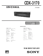 Предварительный просмотр 1 страницы Sony CDX-3170 Service Manual