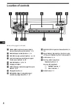 Предварительный просмотр 4 страницы Sony CDX-3180 Operating Instructions Manual