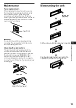 Предварительный просмотр 13 страницы Sony CDX-3180 Operating Instructions Manual