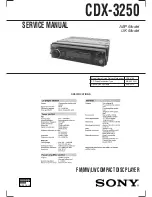 Preview for 1 page of Sony CDX-3250 Service Manual